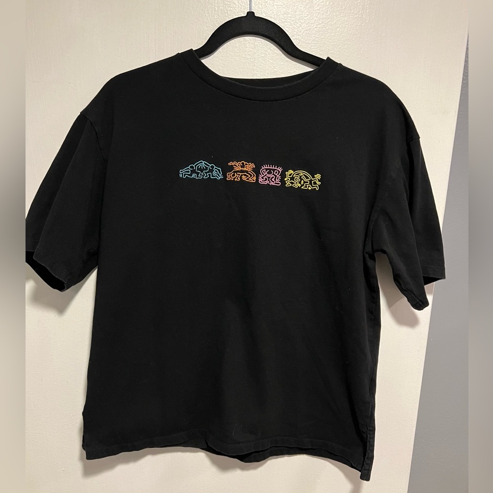 Uniqlo x Keith Haring T-Shirt Embroidered Logo